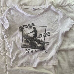 Small Cropped Garage White T-shirt